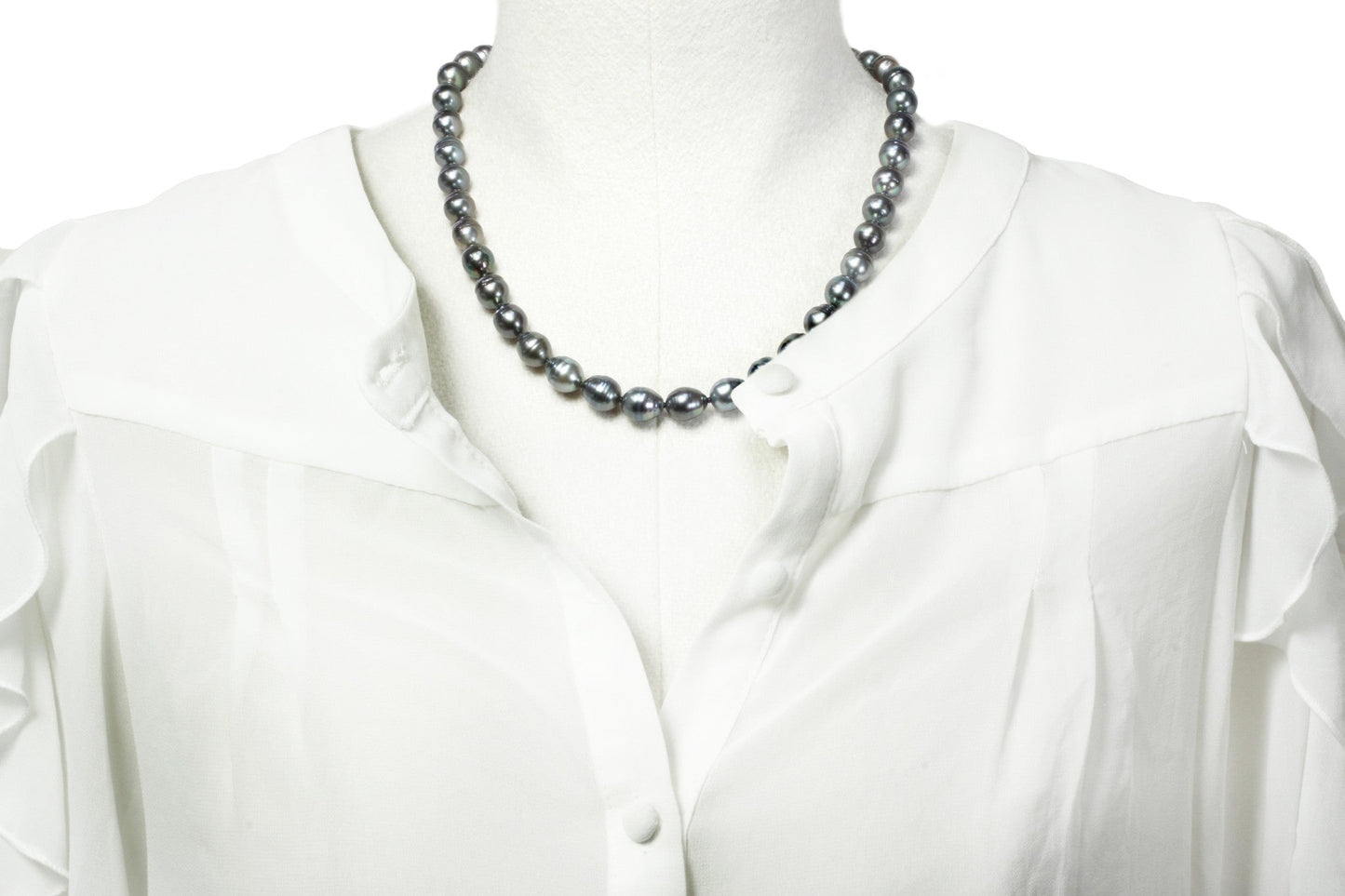 Tahitian pearl strand - Silver clasp
