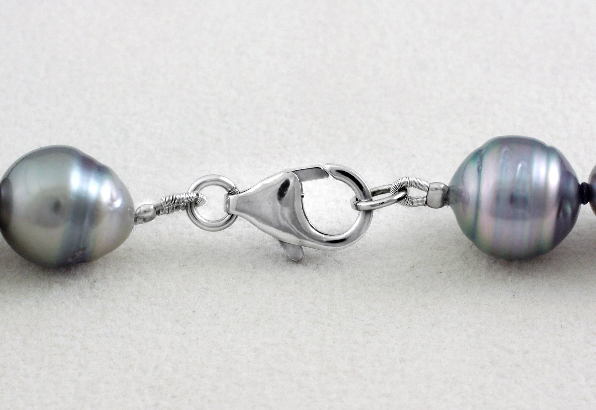 Tahitian pearl strand - Silver clasp - NESVPE01117