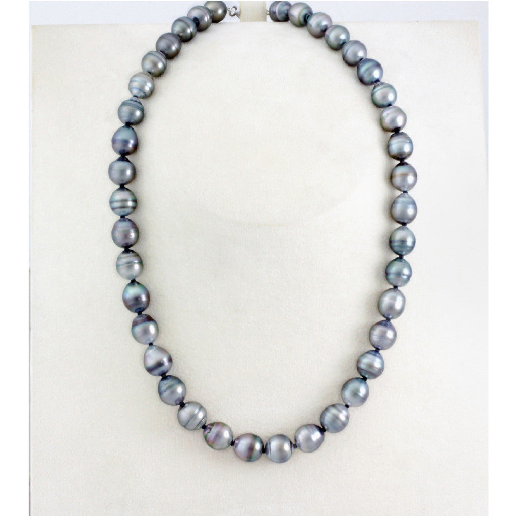 Tahitian pearl strand - Silver clasp - NESVPE01117