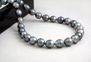 Hilo de perlas de Tahití - Cierre de plata - NESVPE01117
