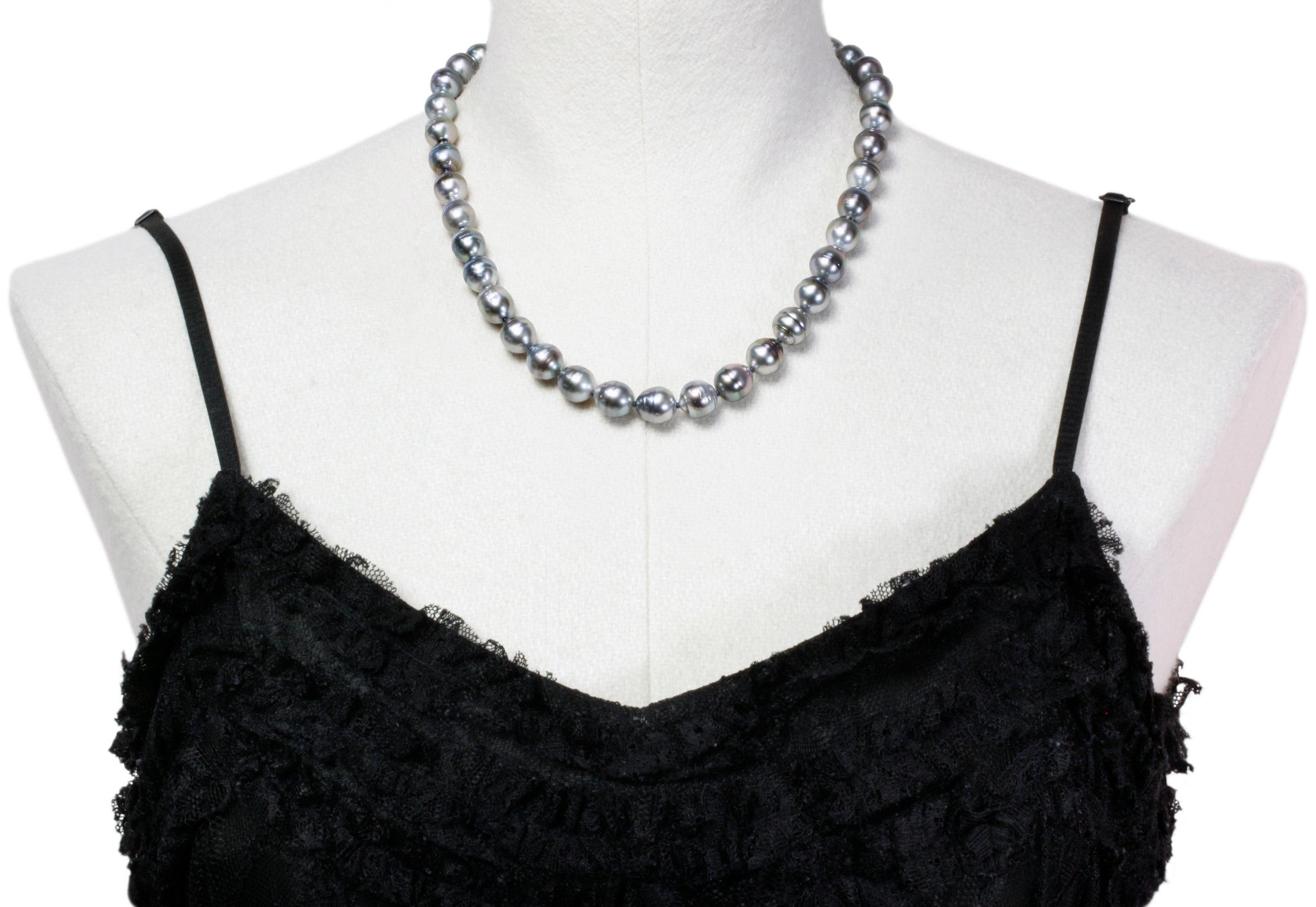 Tahitian pearl strand - Silver clasp - NESVPE01117