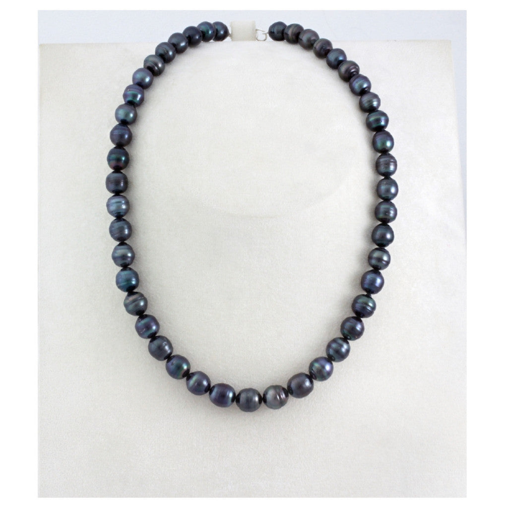 Filo di perle di Tahiti - Chiusura in argento - NESVPE01133