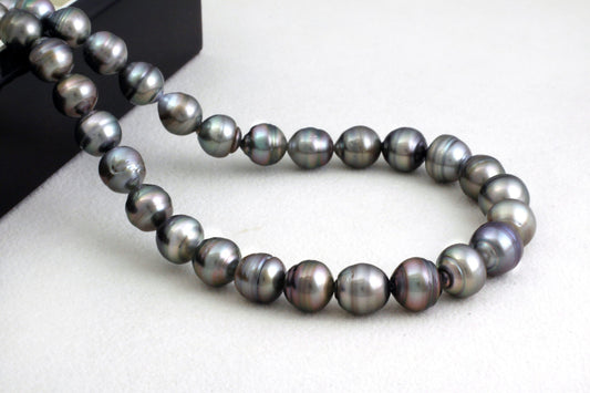 Tahitian pearl strand - Silver clasp