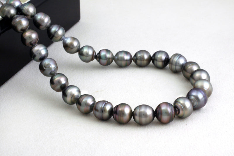 Tahitian pearl strand - Silver clasp - NESVPE01136