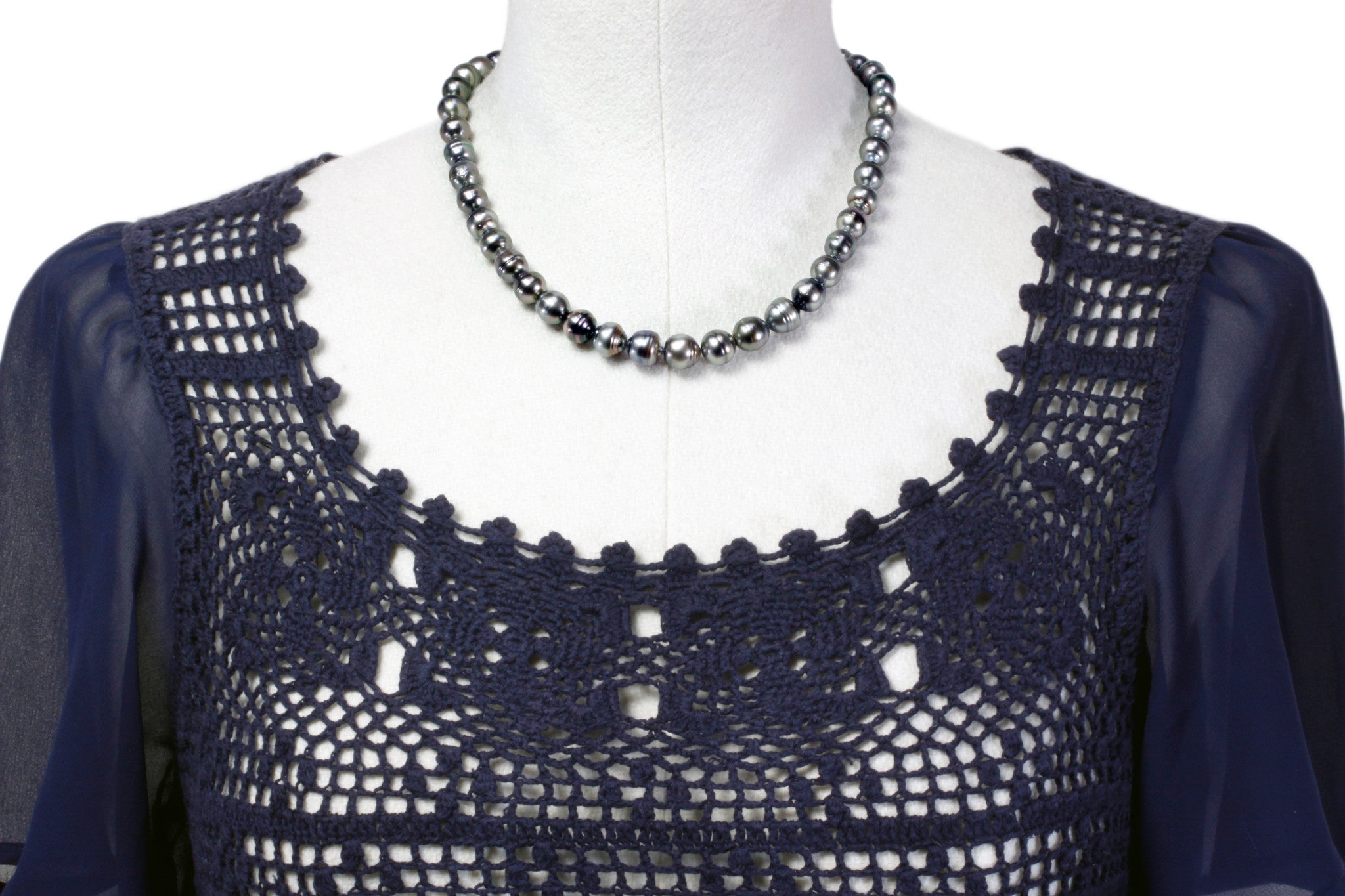 Tahitian pearl strand - Silver clasp - NESVPE01136