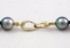 Tahitian pearl strand - 14K yellow gold clasp - NEYGPE01045
