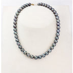 Tahitian pearl strand - 14K yellow gold clasp - NEYGPE01045
