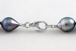 Tahitian pearl strand - Silver clasp - NECAUN01245