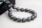 Tahitian pearl strand - Silver clasp - NECAUN01245