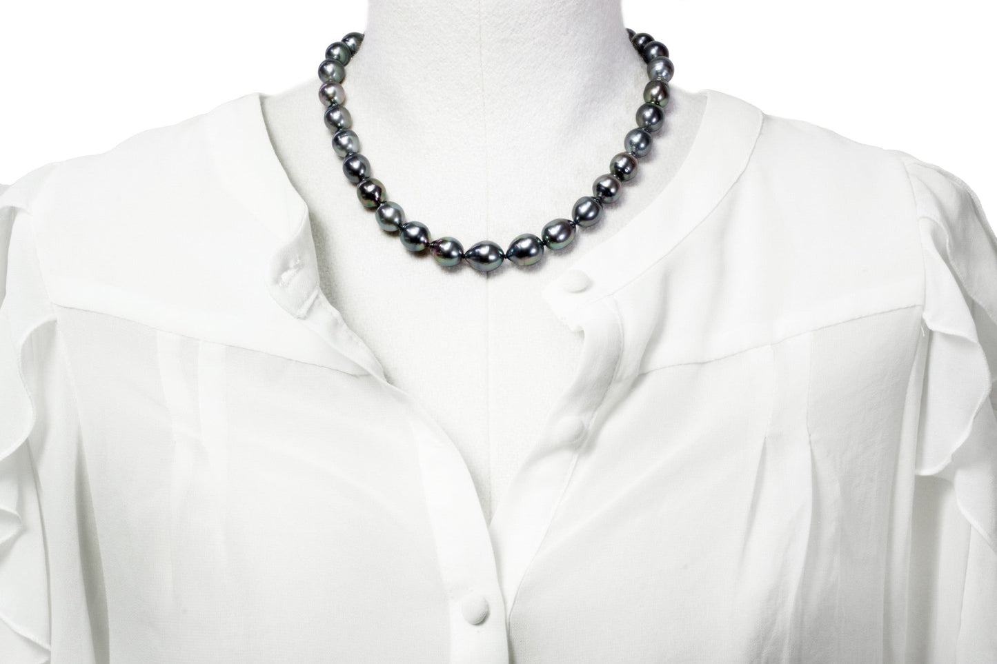 Tahitian pearl strand - Silver clasp