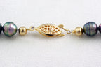 Tahitian pearl strand - Gold plated clasp - NECAUN02245