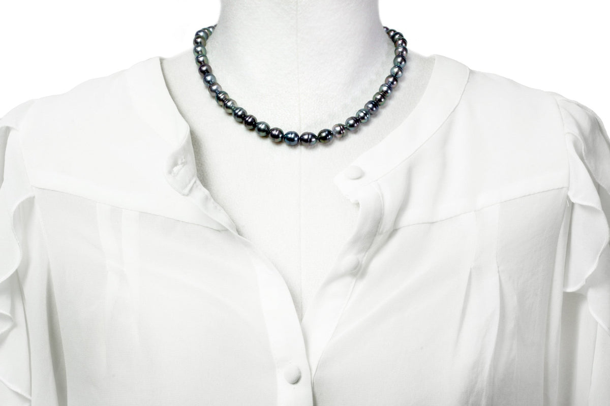 Tahitian pearl strand - Gold plated clasp — photo 6