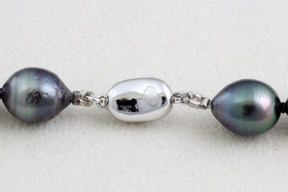 Tahitian pearl strand - Silver clasp