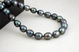 Hilo de perlas de Tahití - Cierre de plata - NESVPE01034