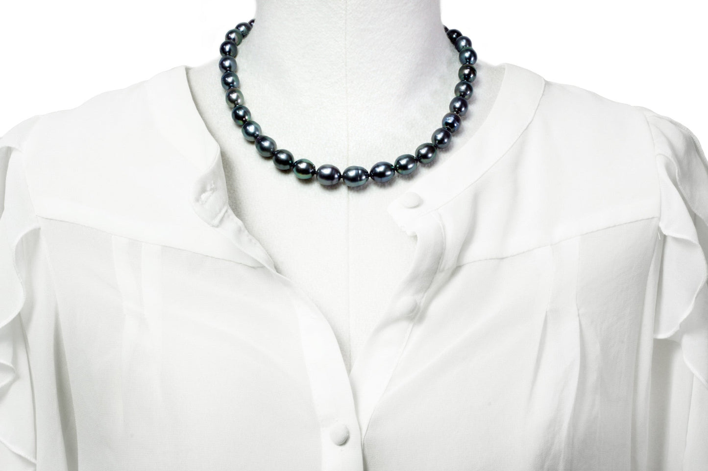 Tahitian pearl strand - Silver clasp