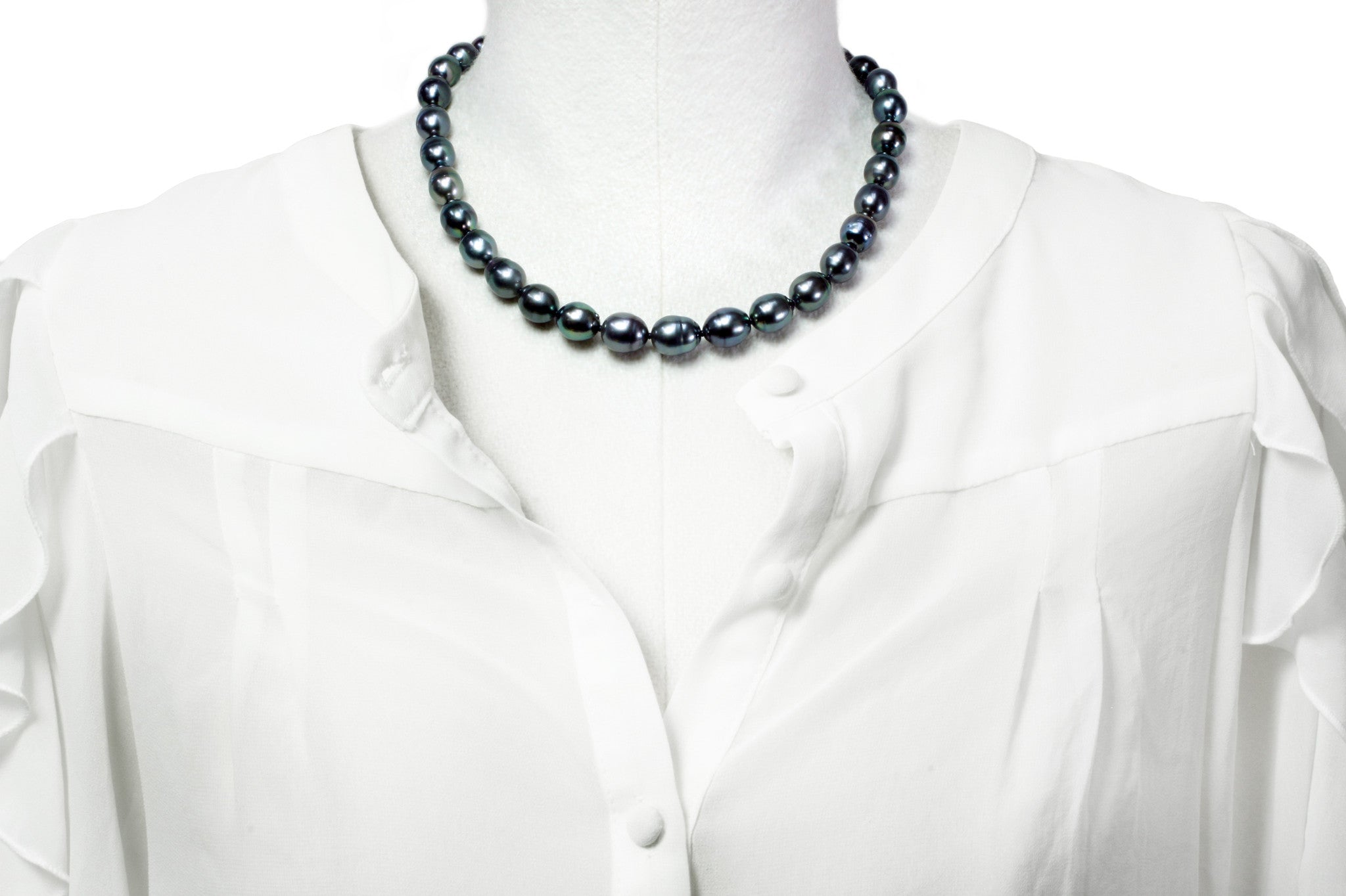Tahitian pearl strand - Silver clasp - NESVPE01034