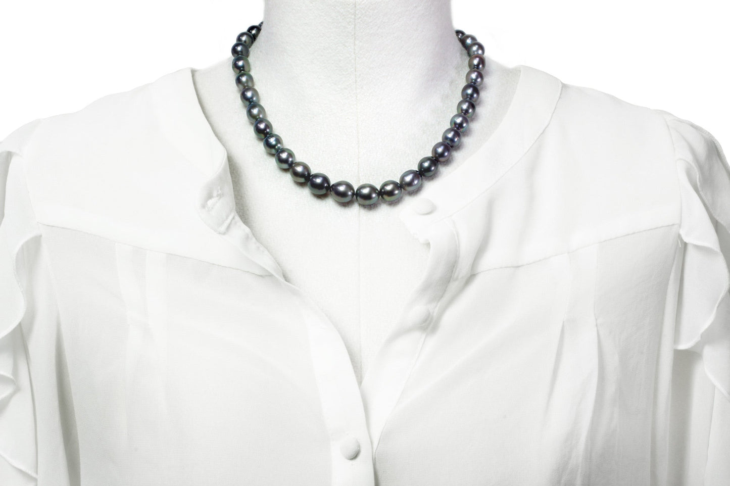 Tahitian pearl strand - Silver clasp