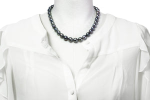 Hilo de perlas de Tahití - Cierre de plata - NESVPE01080