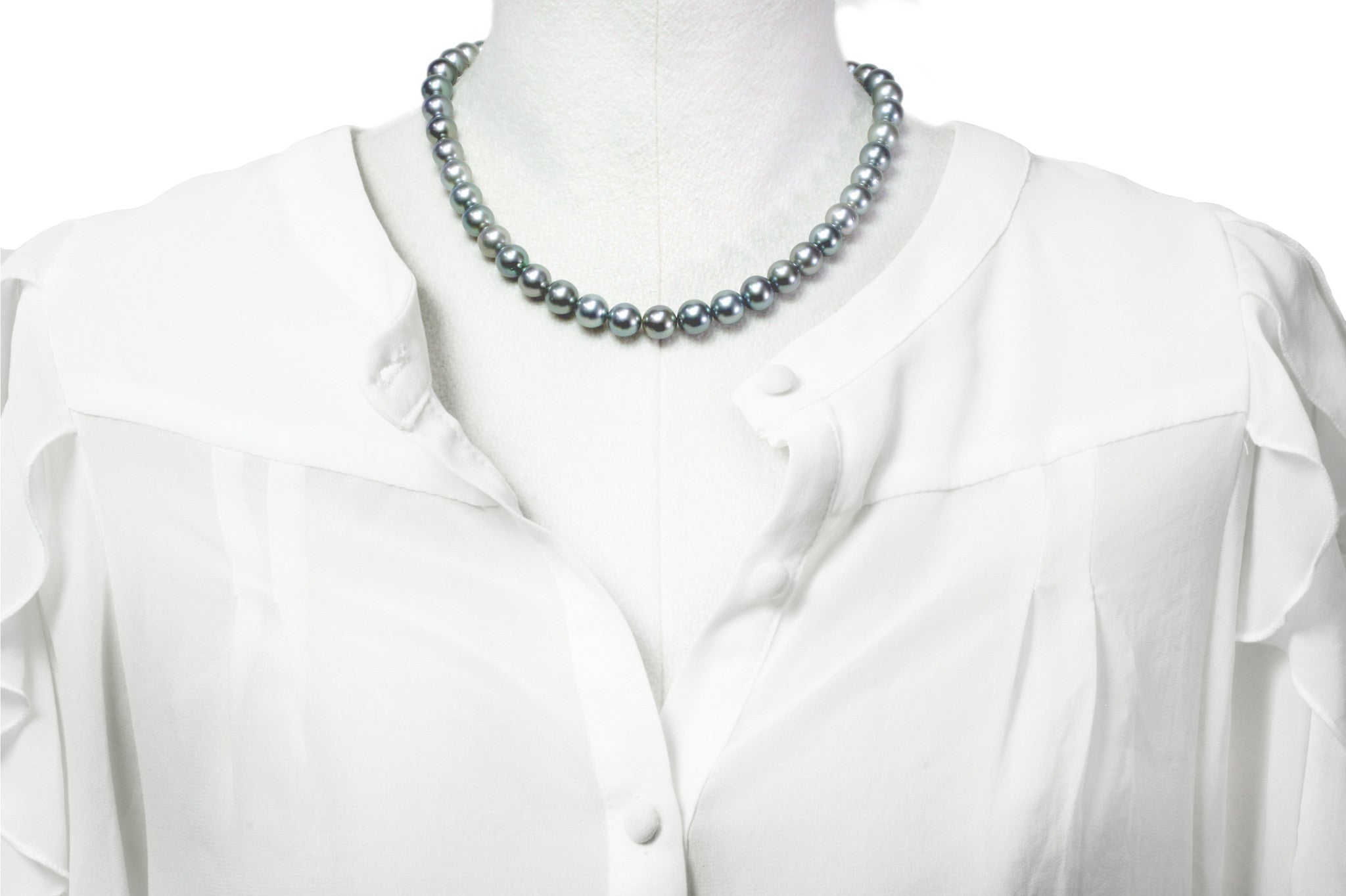 Tahitian pearl strand - Silver clasp - NESVPE01106