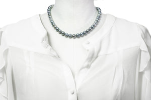 Hilo de perlas de Tahití - Cierre de plata - NESVPE01106