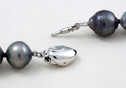 Tahitian pearl strand - Silver clasp