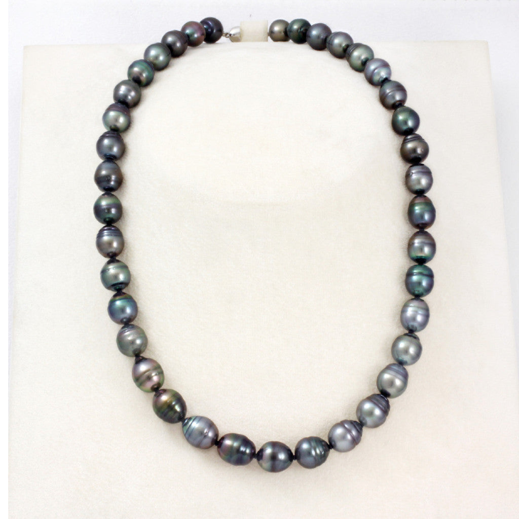 Tahitian pearl strand - Silver clasp