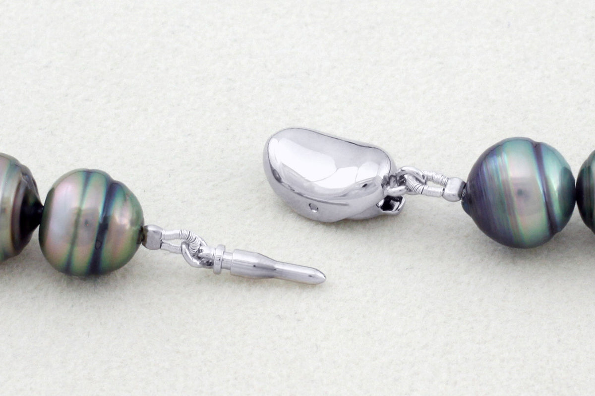 Tahitian pearl strand - silver clasp — photo 4