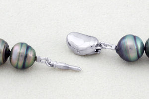 Tahitian pearl strand - silver clasp - NESVPE01131