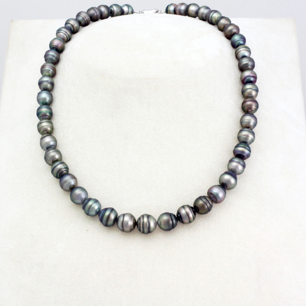 Tahitian pearl strand - silver clasp — photo 2