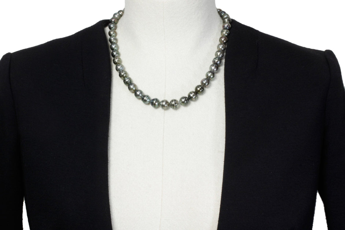 Tahitian pearl strand - silver clasp — photo 5