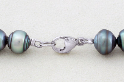 Tahitian pearl strand - silver clasp