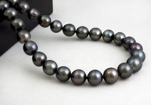 Hilo de perlas de Tahití - Cierre de plata - NESVPE01154