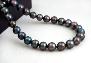 Filo di perle di Tahiti - Chiusura in argento - NESZPE00003