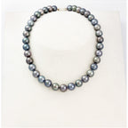 Tahitian pearl strand - 14K yellow gold clasp - NEYGPE01074