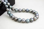 Tahitian pearl strand - 14K yellow gold clasp - NEYGPE01074